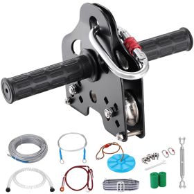 Zipline Kit for Kids and Adult, 120 ft Zip Line Kits Up to 500 lb, Backyard Outdoor Quick Setup Zipline