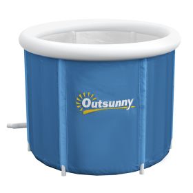 Cold Plunge Tub, Portable Ice Bath Cold Water Therapy Tub with Thermo Lid, for Athletes Recovery, Dark Blue (Option: Blue-690x400x110 mm)