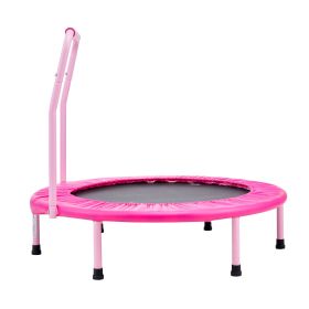 36" Kids Trampoline, 3FT Indoor Outdoor Trampoline, Foldable Mini Trampoline with Handle, Rebounder Trampoline for Toddlers (Color: Pink, size: 36 inch)